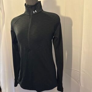 Under Armour Black Performance Pullover with half zipper. Womens size Medium.